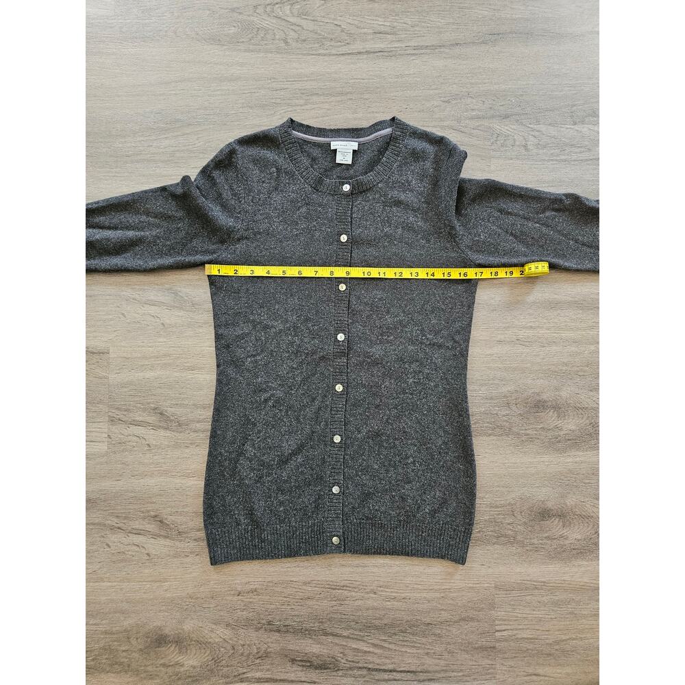 Mark Shale Charcoal Gray 100% Cashmere Button Cardigan Size Medium - Picture 6 of 7
